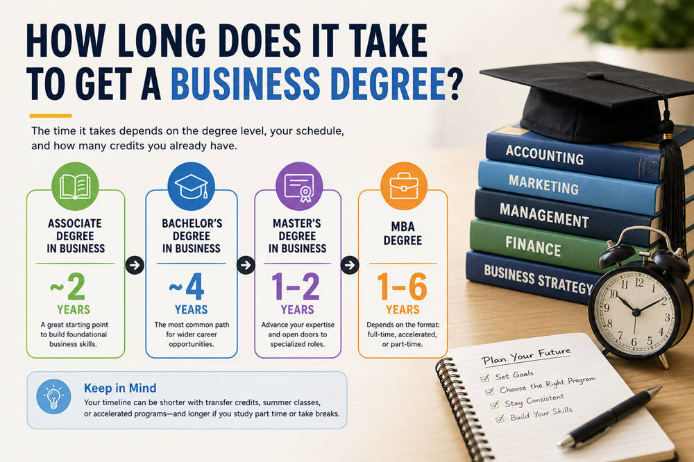 How long does it take to get a business degree