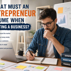 What must an entrepreneur assume when starting a business
