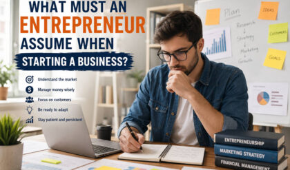 What must an entrepreneur assume when starting a business