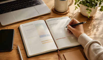 Daily productivity planner