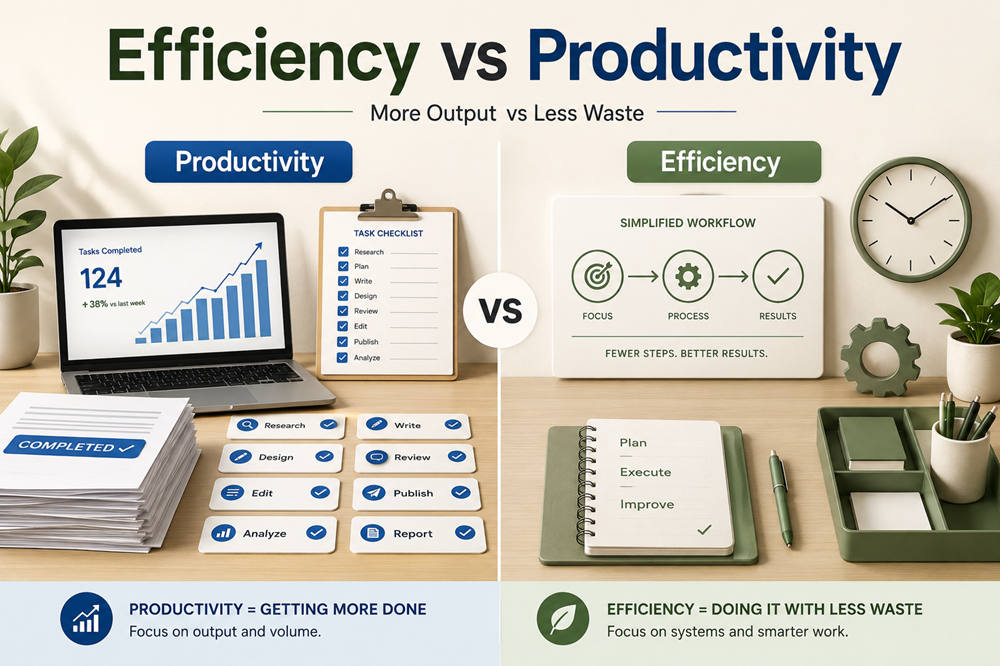 Efficiency vs productivity