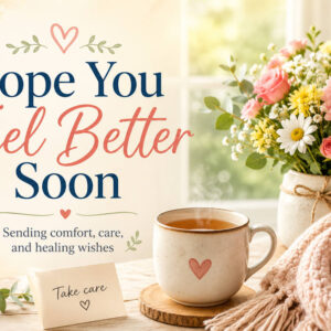 Hope you feel better soon