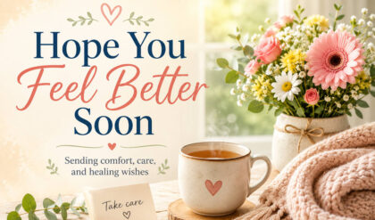 Hope you feel better soon