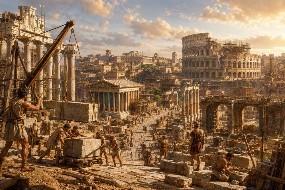 How long did it take to build rome