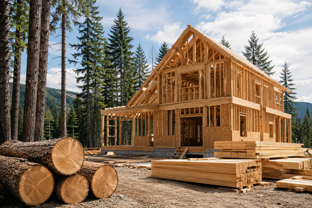 How many trees does it take to build a house