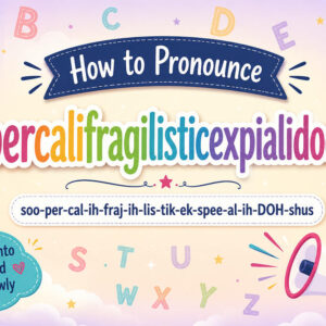 How to pronounce supercalifragilisticexpialidocious
