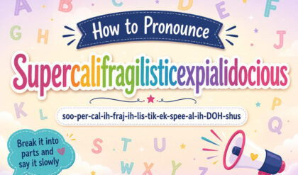 How to pronounce supercalifragilisticexpialidocious