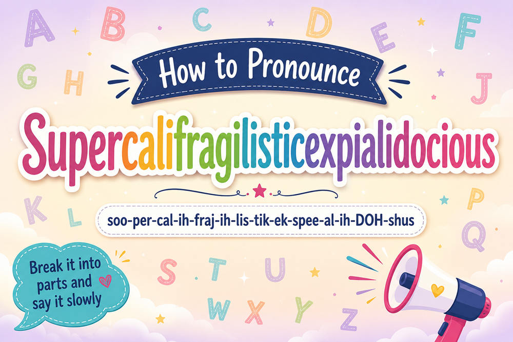 How to pronounce supercalifragilisticexpialidocious