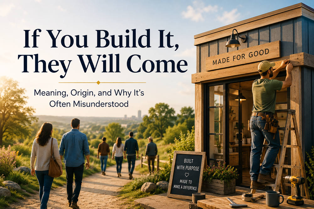 If you build it they will come