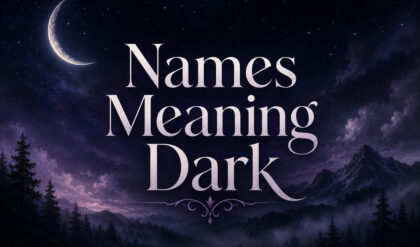 Names that mean dark