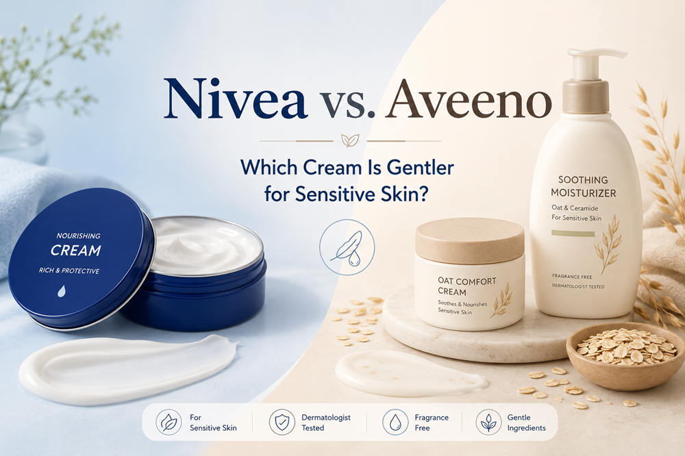 Nivea vs aveeno which cream is gentler for sensitive skin