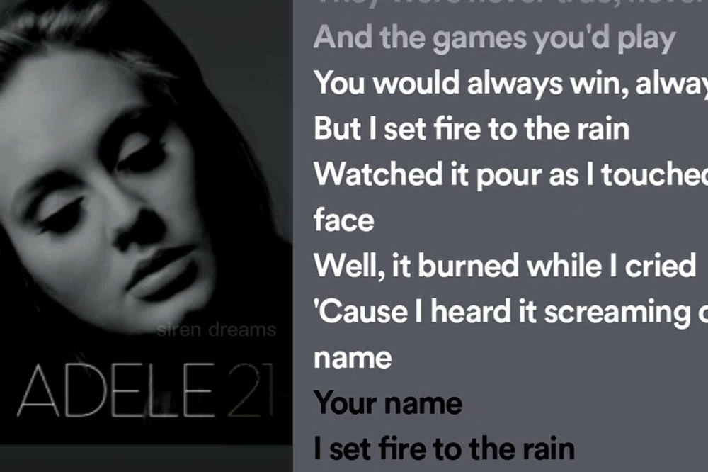 Set fire to the rain lyrics