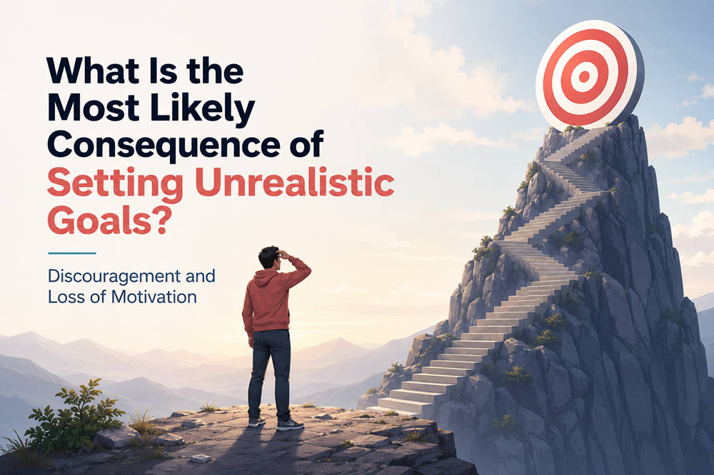 What is the most likely consequence of setting unrealistic goals