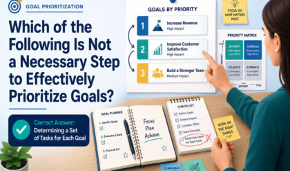 Which of the following is not a necessary step to effectively prioritize goals