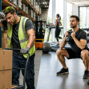 Why a physically active job does not guarantee better physical fitness