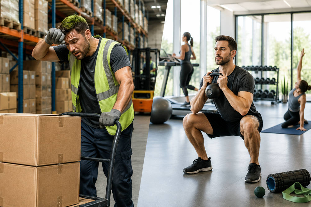 Why a physically active job does not guarantee better physical fitness