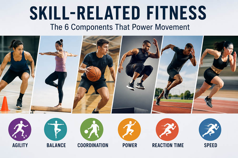 Explain how the components of skill related fitness are interrelated and how each is of importance