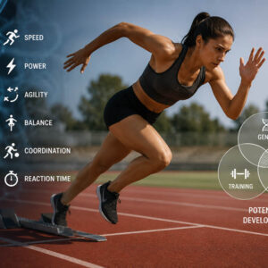 Explain the role that heredity plays in skill related fitness