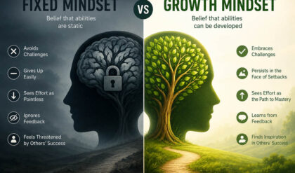 Fixed mindset vs growth mindset