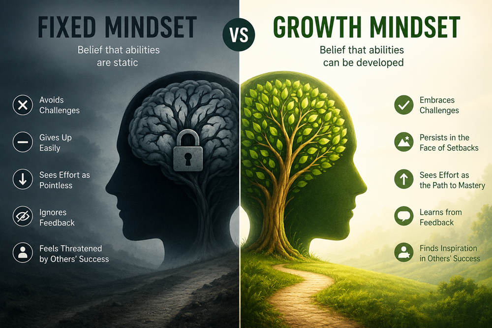 Fixed mindset vs growth mindset