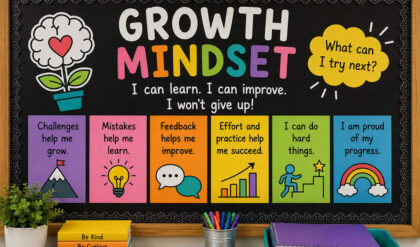 Growth mindset bulletin board