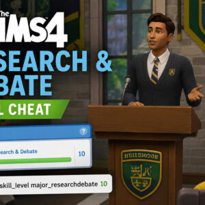 Sims 4 research and debate skill cheat